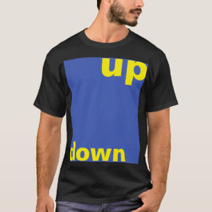 Entwerfen Sie einfach "Rechteck blau nach unten" + T-Shirt