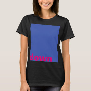 Entwerfen Sie einfach "Rechteck blau unten" + Ihre T-Shirt