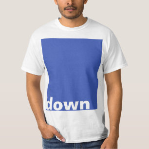 Entwerfen Sie einfach "Rechteck blau unten" + Ihre T-Shirt
