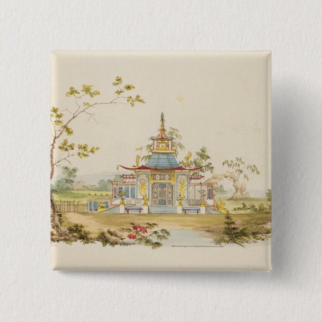 Entwerfen Sie für einen chinesischen Tempel, Button (Vorderseite)