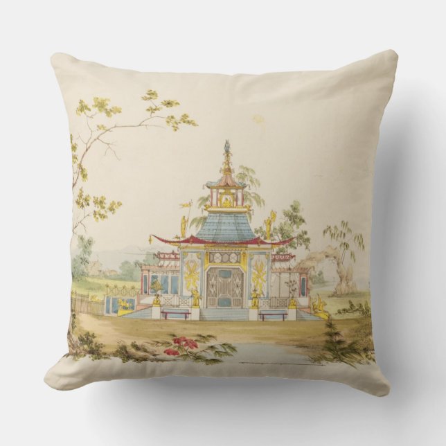 Entwerfen Sie für einen chinesischen Tempel, Kissen (Vorderseite)