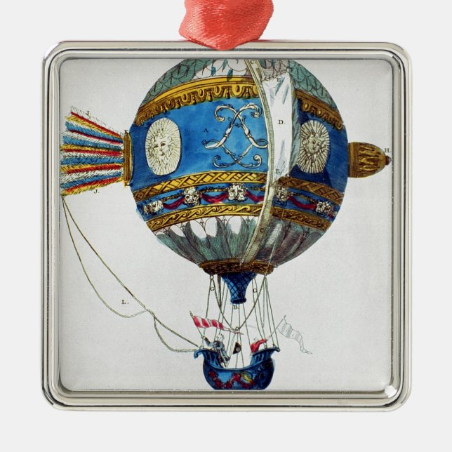 Entwerfen Sie für einen Heißluftballon mit einem Ornament Aus Metall (Vorne)