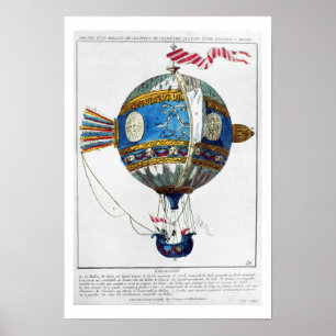 Entwerfen Sie für einen Heißluftballon mit einem Poster