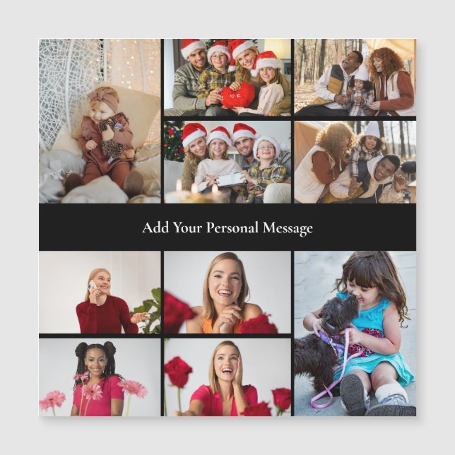 Entwerfen Sie Ihr eigenes 10 Foto Collage Poster Magnetkarte (Vorderseite)