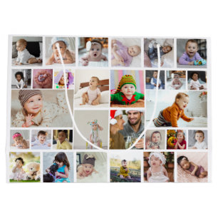 Entwerfen Sie Ihr eigenes 30 Foto Collage Poster Große Geschenktüte
