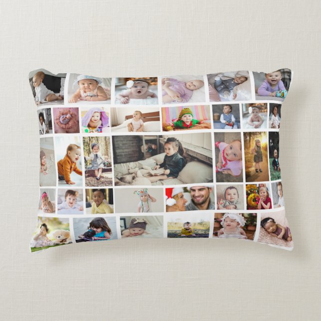 Entwerfen Sie Ihr eigenes 35 Foto Collage Poster Dekokissen (Vorderseite)