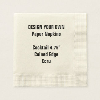 Entwerfen Sie Ihr eigenes ECRU Cocktailpapier Napk Serviette