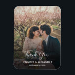 Entwerfen Sie Ihr eigenes Foto Vielen Dank für Ihr Magnet<br><div class="desc">Entwerfen Sie Ihr eigenes Foto Danke Hochzeitskarte. Eleganter Foto Magnet zu sagen Danke an Ihre Hochzeitsgäste. Sie können Ihr eigenes Foto hinzufügen,  Ihren eigenen Text und Namen hinzufügen.</div>