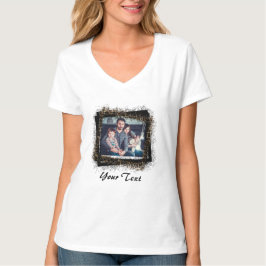Entwerfen Sie Ihr eigenes Leopard-Rahmen-Foto T-Shirt