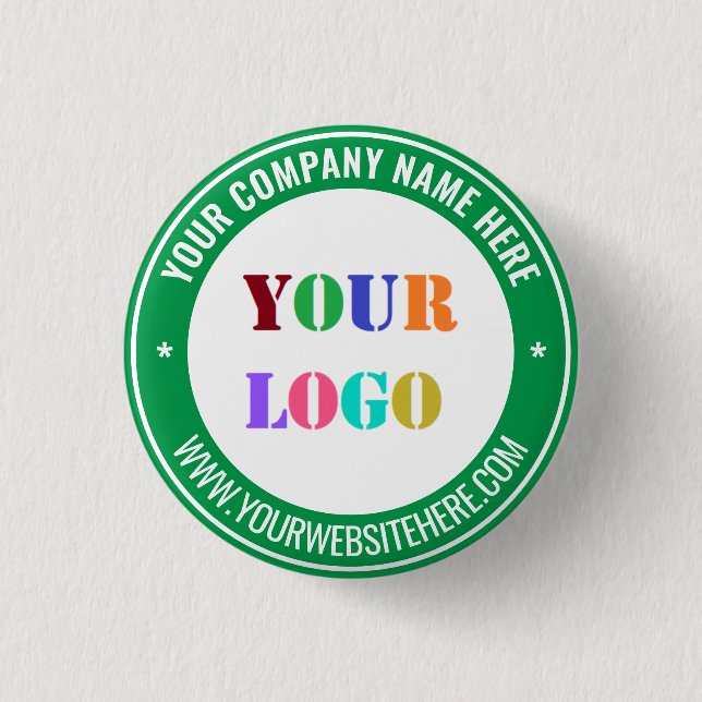 Entwerfen Sie Ihr eigenes markenbezogenes Werbe-Bu Button (Vorderseite)