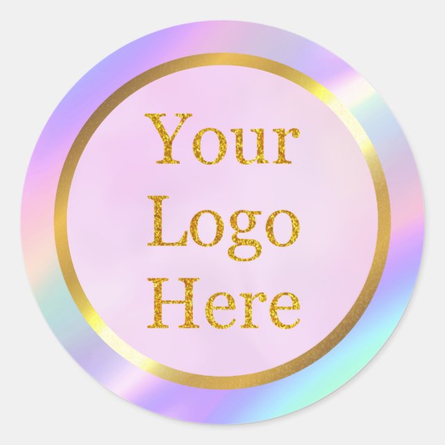 Entwerfen Sie Ihr eigenes, modernes Logo-Geschäft Runder Aufkleber (Vorderseite)