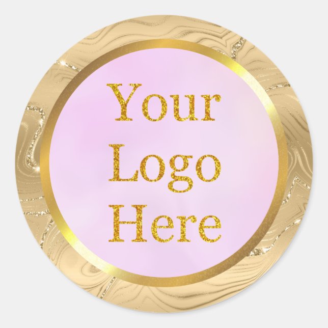 Entwerfen Sie Ihr eigenes, modernes Logo-Geschäft Runder Aufkleber (Vorderseite)