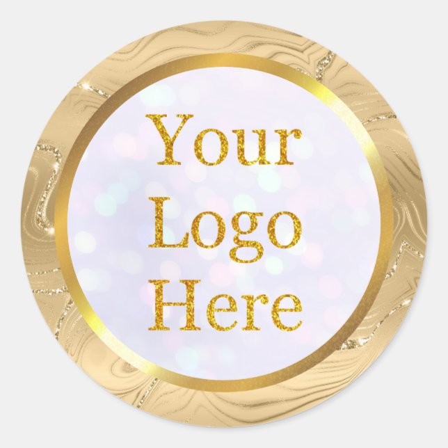 Entwerfen Sie Ihr eigenes, modernes Logo-Geschäft Runder Aufkleber (Vorderseite)