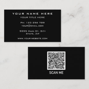 Entwerfen Sie Ihr eigenes QR-Code-Business-Kartenb Visitenkarte