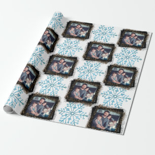 Entwerfen Sie Ihr eigenes Schneeflocken-Leoparden- Geschenkpapier