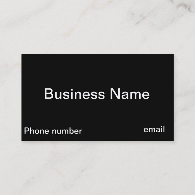 Entwerfen Sie Ihr eigenes schwarzes Businesscards Visitenkarte (Vorderseite)