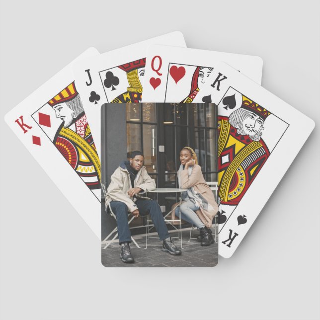 Entwerfen Sie Ihr eigenes Single-Foto Spielkarten (Rückseite)