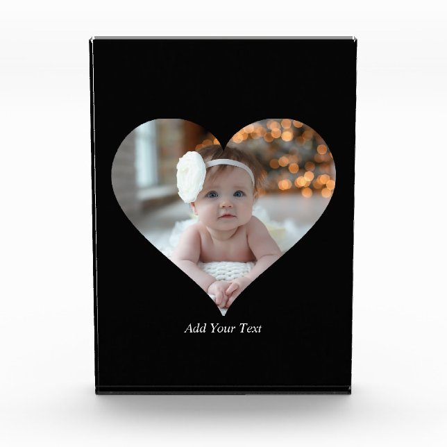 Entwerfen Sie Ihr eigenes Single Herz gestalten Fo Fotoblock (Vorderseite)