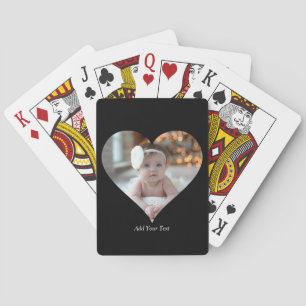 Entwerfen Sie Ihr eigenes Single Herz gestalten Fo Spielkarten