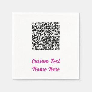 Entwerfen Sie Ihr QR-Code Custom Text Servietten B
