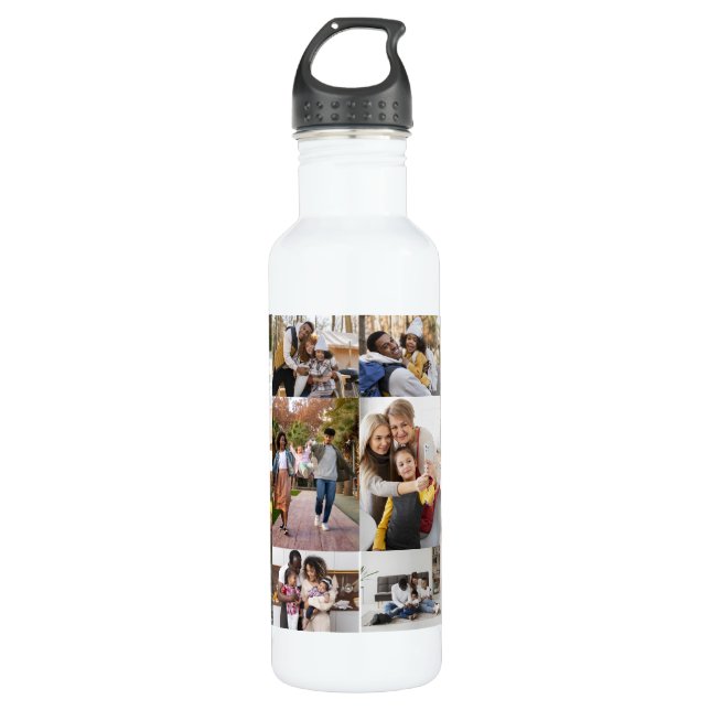 Entwerfen Sie Ihre eigene 10 FotoCollage Edelstahlflasche (Vorderseite)
