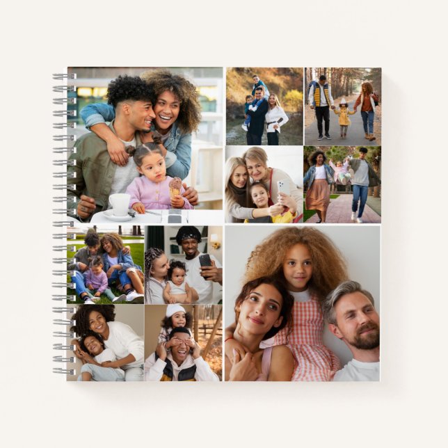 Entwerfen Sie Ihre eigene 10 FotoCollage Notizbuch (Vorderseite)