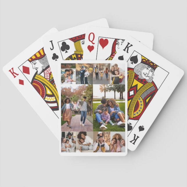 Entwerfen Sie Ihre eigene 10 FotoCollage Spielkarten (Rückseite)