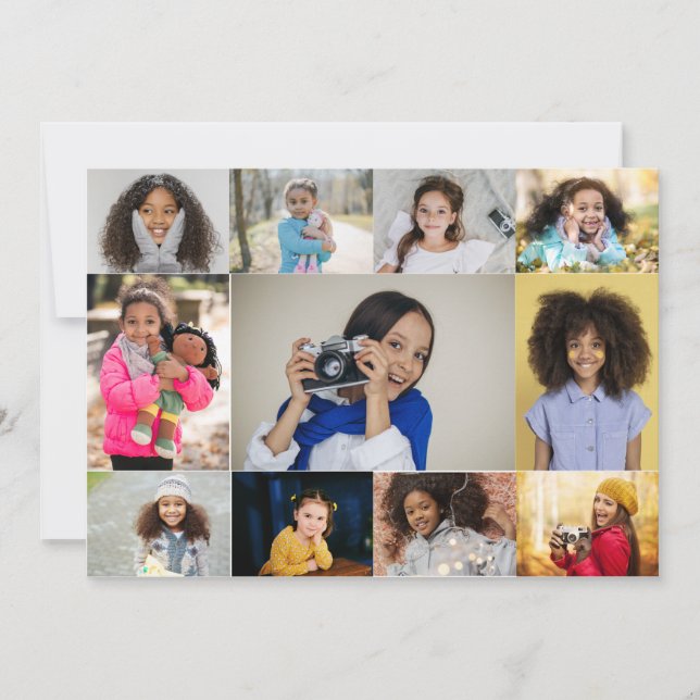 Entwerfen Sie Ihre eigene 11 FotoCollage Ankündigung (Vorderseite)