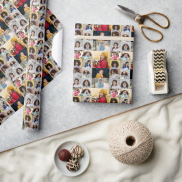 Entwerfen Sie Ihre eigene 11 FotoCollage Geschenkpapier