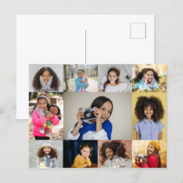 Entwerfen Sie Ihre eigene 11 FotoCollage Postkarte