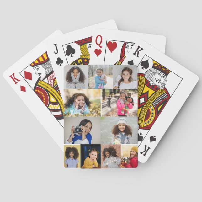 Entwerfen Sie Ihre eigene 11 FotoCollage Spielkarten (Rückseite)