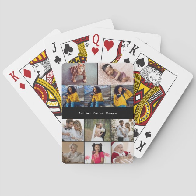 Entwerfen Sie Ihre eigene 11 FotoCollage Spielkarten (Rückseite)