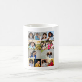 Entwerfen Sie Ihre eigene 12 FotoCollage Kaffeetasse