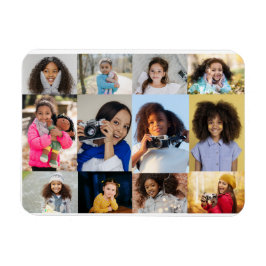 Entwerfen Sie Ihre eigene 12 FotoCollage Magnet
