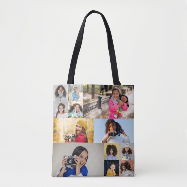 Entwerfen Sie Ihre eigene 12 FotoCollage Tasche (Vorderseite)