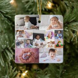 Entwerfen Sie Ihre eigene 13 FotoCollage Keramikornament