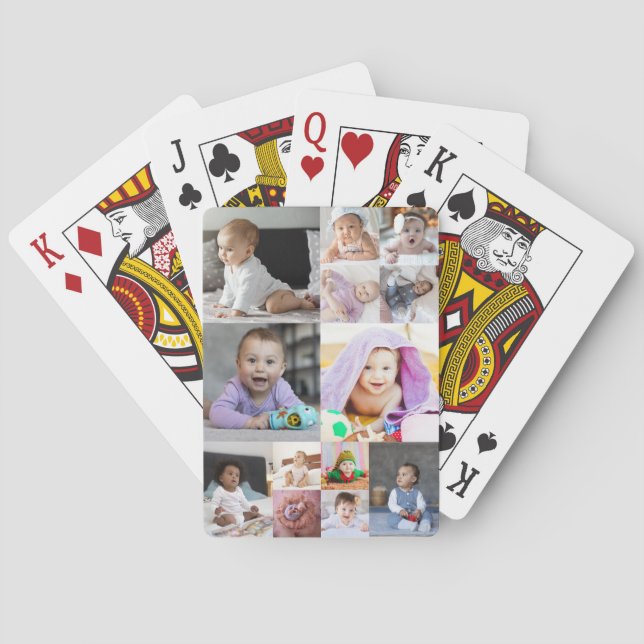 Entwerfen Sie Ihre eigene 13 FotoCollage Spielkarten (Rückseite)