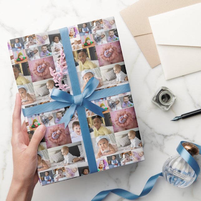 Entwerfen Sie Ihre eigene 14 FotoCollage Geschenkpapier (Schenken)