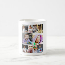 Entwerfen Sie Ihre eigene 14 FotoCollage Kaffeetasse