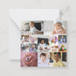 Entwerfen Sie Ihre eigene 14 FotoCollage Mitteilungskarte