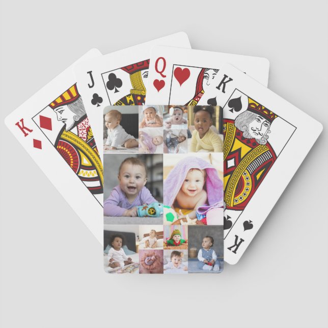 Entwerfen Sie Ihre eigene 14 FotoCollage Spielkarten (Rückseite)