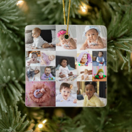 Entwerfen Sie Ihre eigene 15 FotoCollage Keramikornament