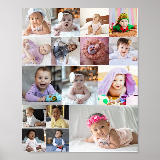 Entwerfen Sie Ihre eigene 16 FotoCollage Poster (Vorne)