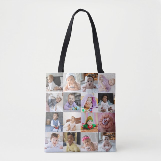 Entwerfen Sie Ihre eigene 16 FotoCollage Tasche (Vorderseite)