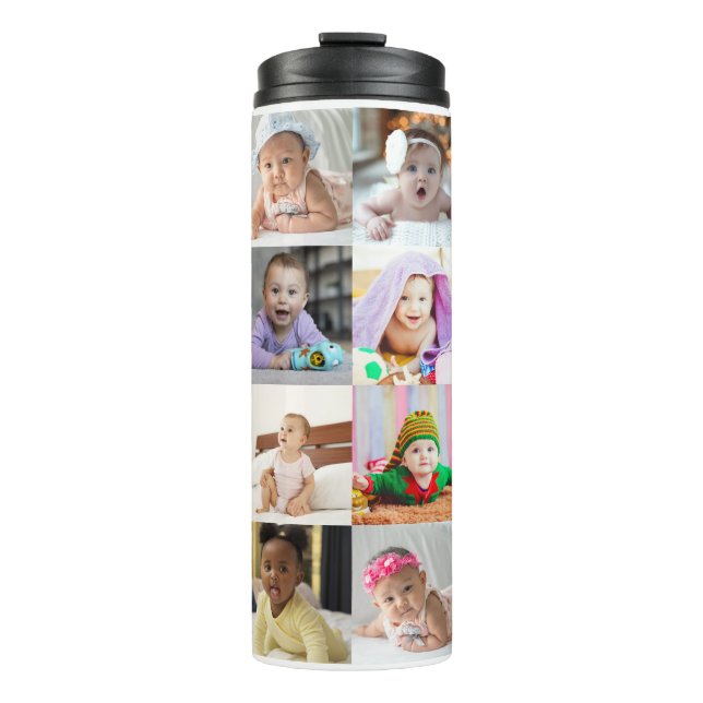 Entwerfen Sie Ihre eigene 16 FotoCollage Thermosbecher (Vorderseite)
