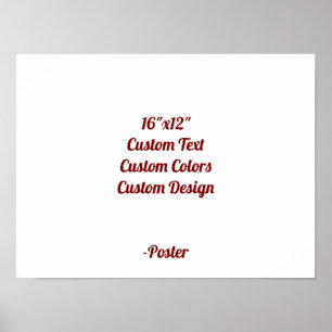 Entwerfen Sie Ihre eigene 16"x12" Matte Poster