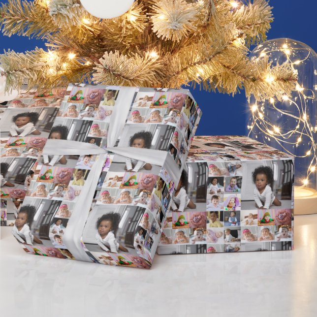 Entwerfen Sie Ihre eigene 17 FotoCollage Geschenkpapier (Feiertage)