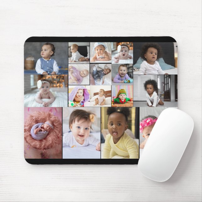 Entwerfen Sie Ihre eigene 17 FotoCollage Mousepad (Mit Mouse)