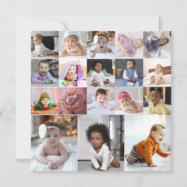Entwerfen Sie Ihre eigene 18 FotoCollage Ankündigung (Vorderseite)