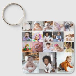 Entwerfen Sie Ihre eigene 18 FotoCollage Schlüsselanhänger